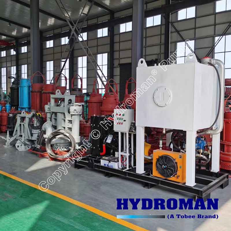Hydraulic Submersible Slurry Pump with Diesel Power Unit