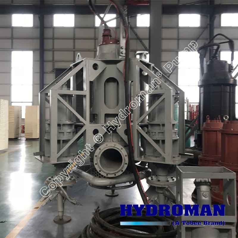 Electric submersible silt,sand, the clay  dredging pump with water jet ring or cutter ring