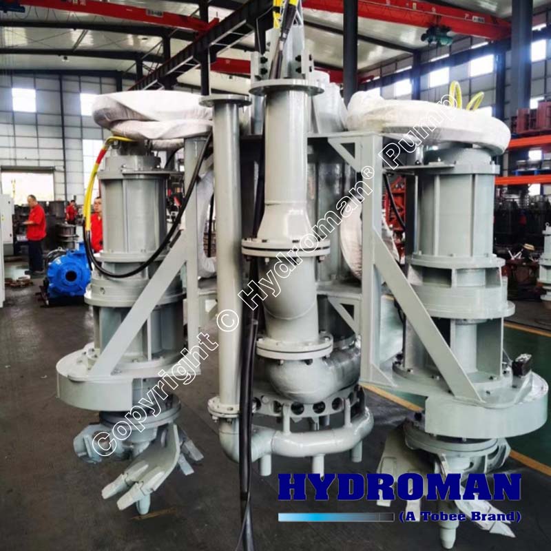 2000m3/h Slurry Submersible Pump with Side Cutters and Jet Ring