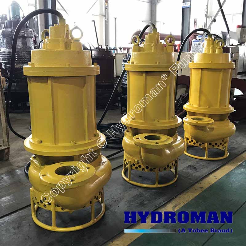 Hydroman non-clogging submersible slurry pumps