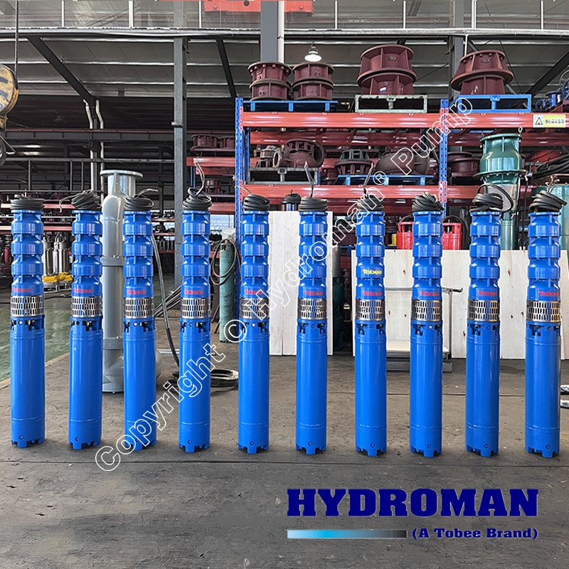 Multistage submersible water pumps