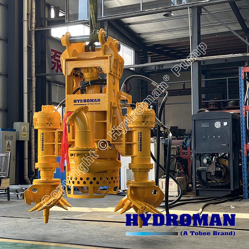 Hydraulic Pump Attached Excavetor to Dredge Sand
