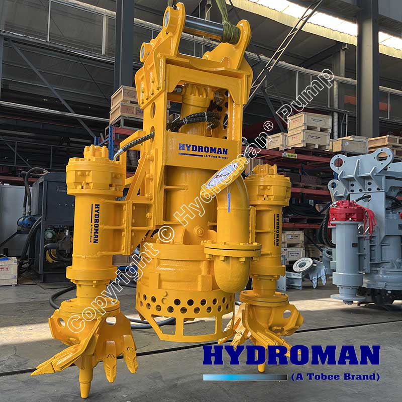 Excavator Mounted Hydraulically Driven Dredge Pump with 2 Sides Excavators