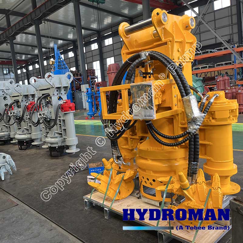 Excavator Mounted 8" Submersible Dredge Pump with Two Side Agitators