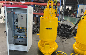 Submersible Sludge Pumps to Remove Siltation with VFD Control Cabinet
